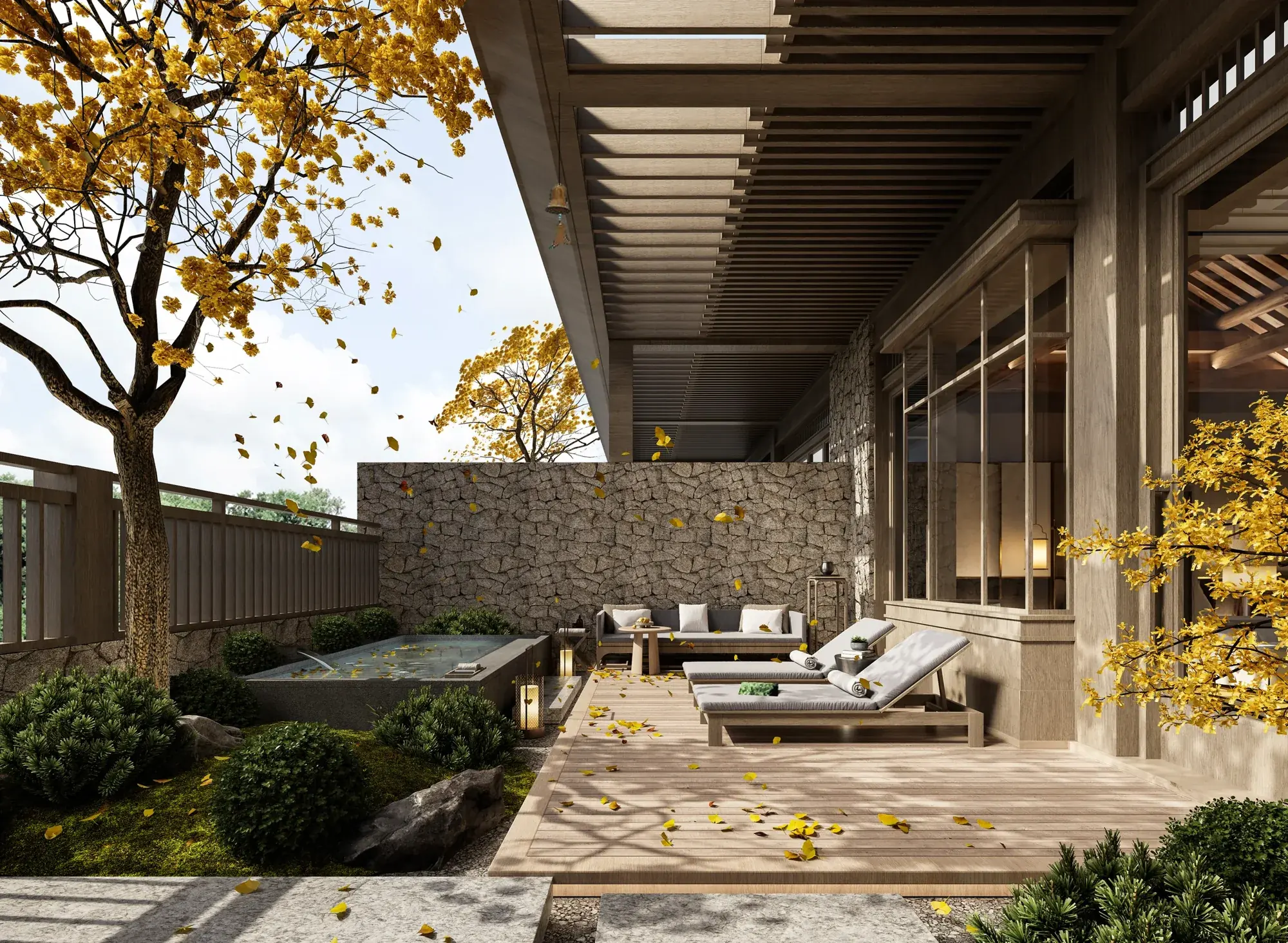 Qinglin Yue Shan Club — Courtyard Arrival
