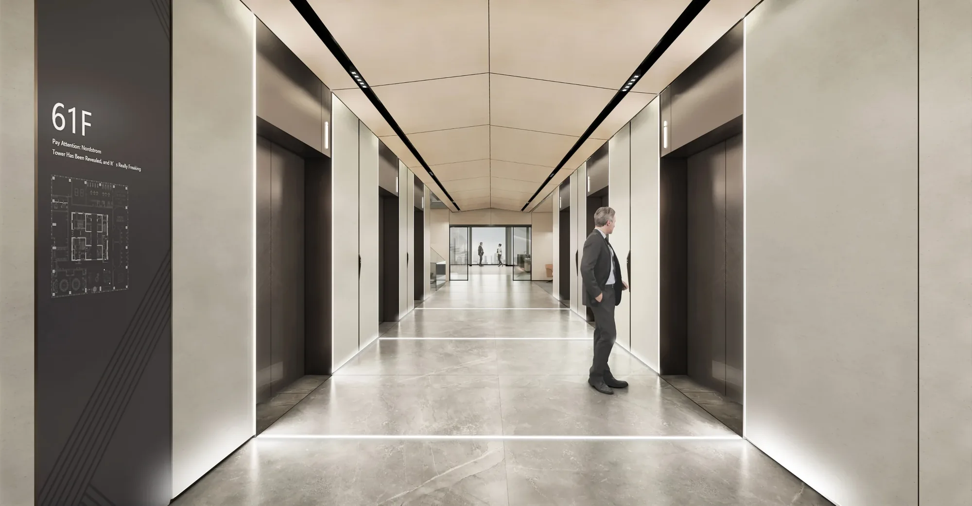 Shenzhen Talent Property Headquarters — Executive Corridor